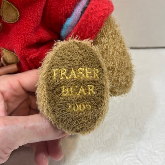 Cute Russ Sitting Baby Fraserbear 2005 Brown w/Red Jacket - Picture 8 of 13